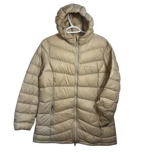 Eddie Bauer EB650 Down Puffer Jacket Womens L Lightweight Packable Warm Travel